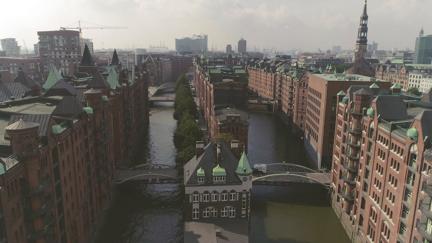Speicherstadt Hamburg Luftbildaufnahme