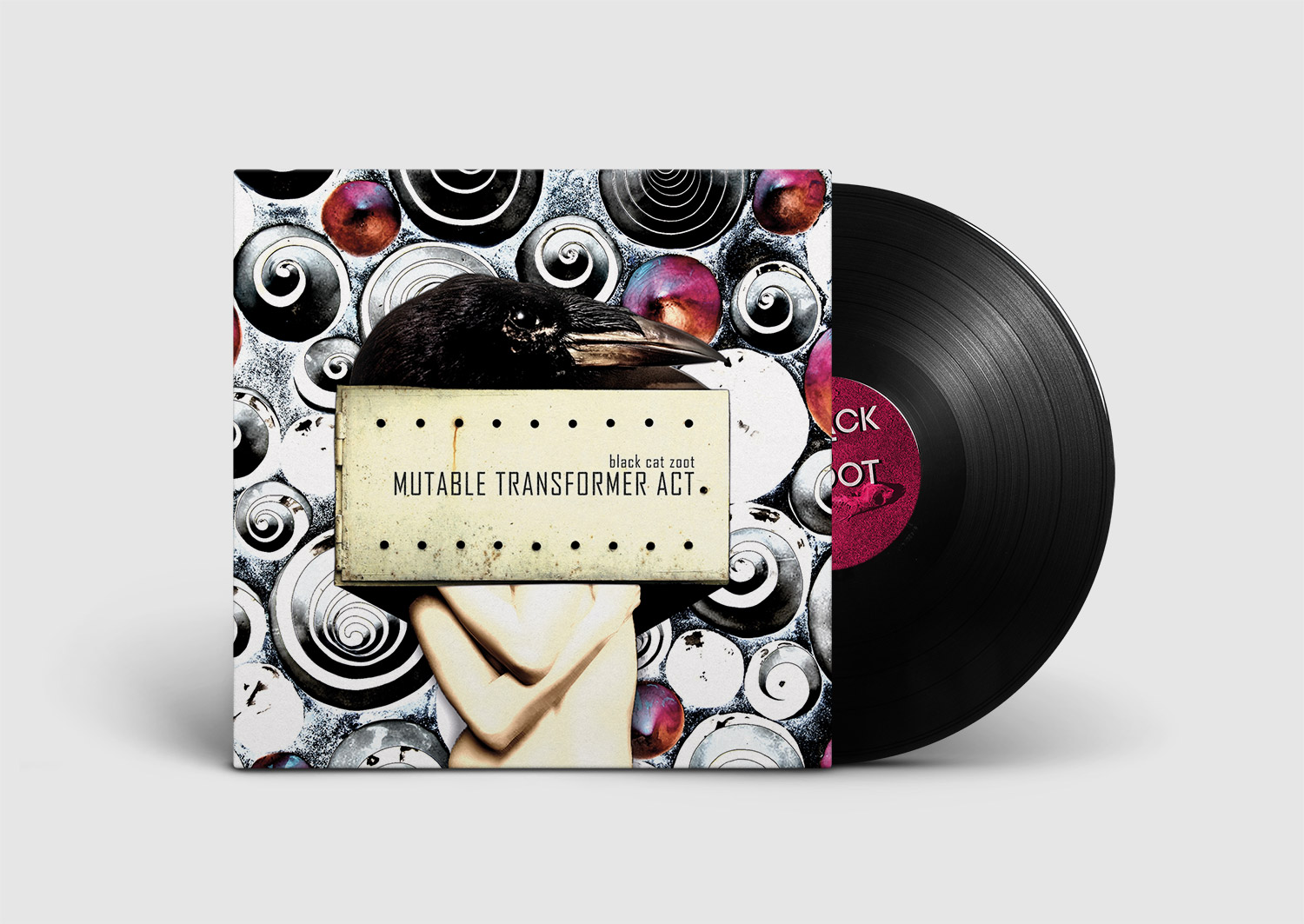Mutable Transformer Act, Design, Hazelwood Vinyl Plastics, Black Cat Zoot, Identity, Album Design, Cover, Flyer, T-Shirt Print, Poster