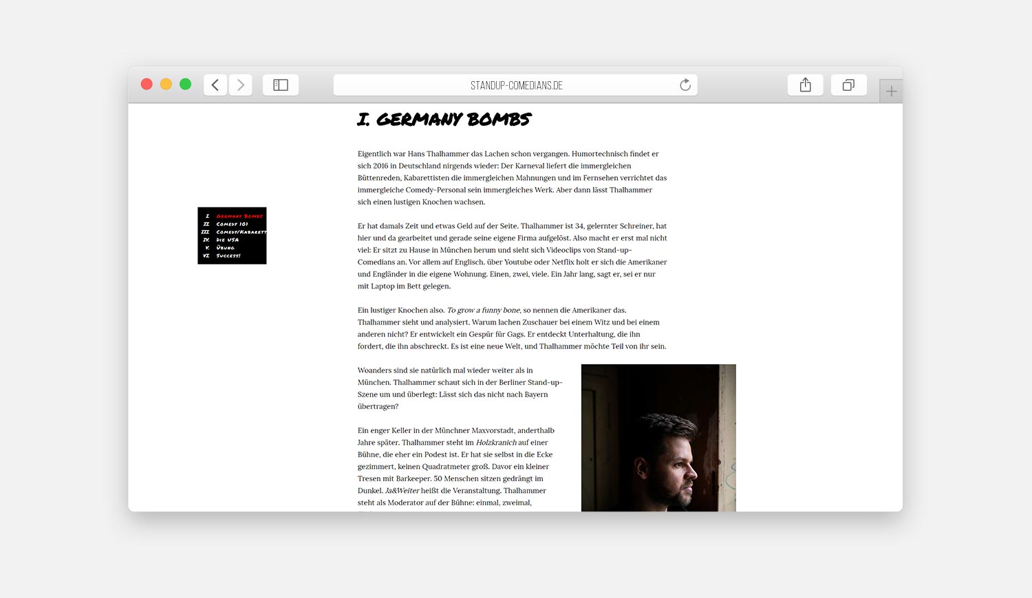 Stand-Up Comedians, Webdesign, Bernhard Hiergeist, Stand Up Comedy, Comedians, Open Stage, Berlin, Standup, Comedy