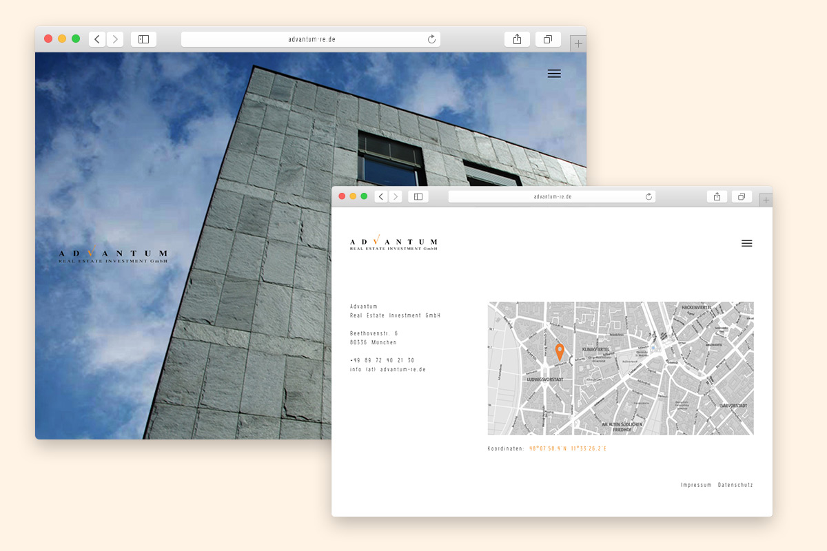 Advantum Real Investment, Webdesign, Advantum, Real Investment, Immobilien, M&uuml;nchen